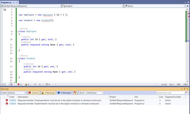 Using The New Required Keyword In .NET 7